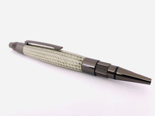 Klickkugelschreiber aus übergossenem Kupferflexband