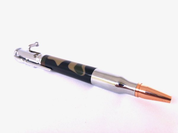 Klickkugelschreiber Acryl in Militärfarben